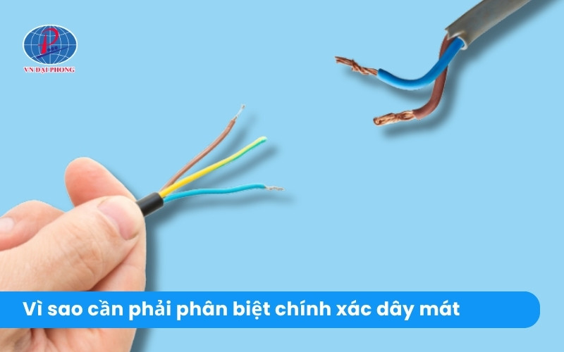 Vì sao cần phải phân biệt chính xác dây mát trong dây điện 3 lõi?
